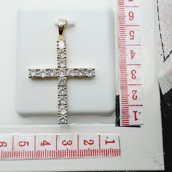 14K Gold Plated Cubic Zircon Pendant, INUS1BR027 - Picture 9 of 9